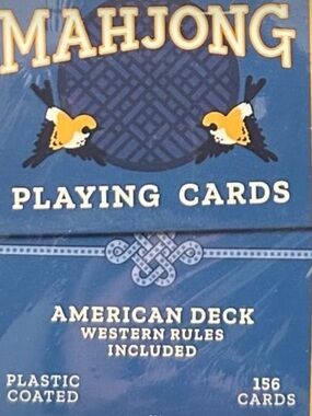 “NEW-SEALED” AMERICAN MAHJONG PLAYING CARDS. 156 CARDS IN BOX. (2.75’ X 2.25”)